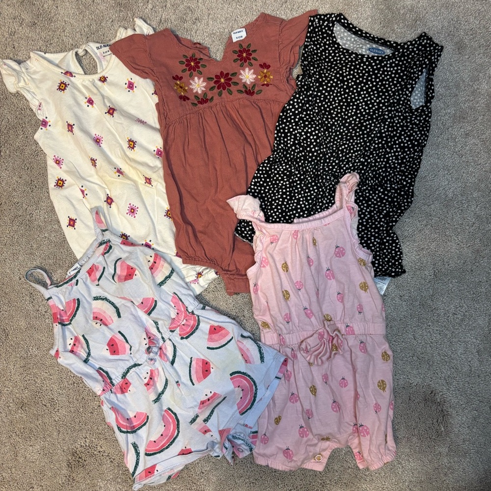 Baby girl romper & bubble bundle